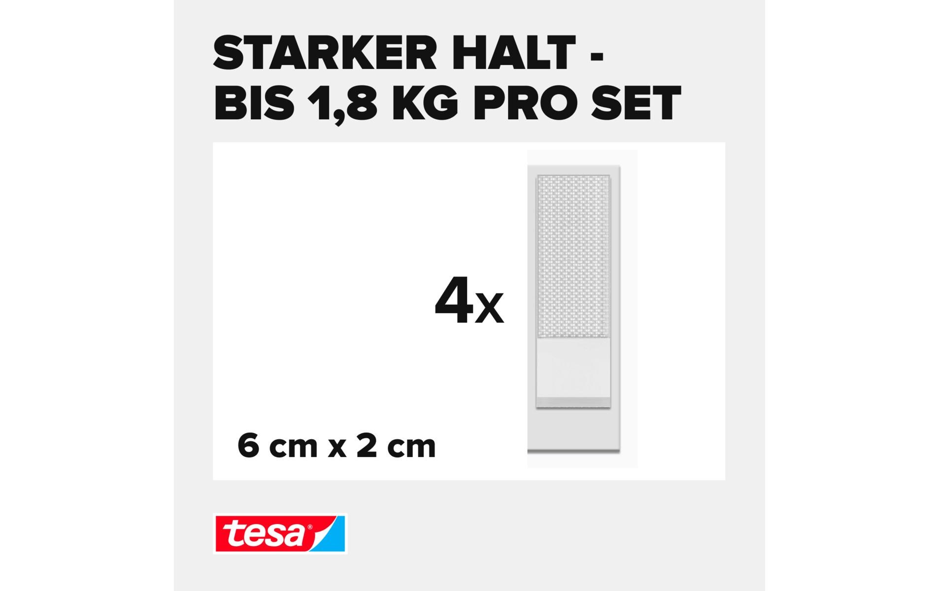 tesa Klebehaken Powerstrips CLICK Small 4 Paar, 1.8 kg