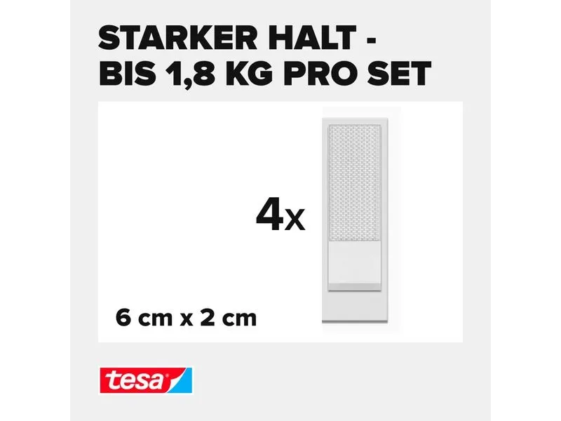 tesa Klebehaken Powerstrips CLICK Small 4 Paar, 1.8 kg tesa Klebehaken Powerstrips CLICK Small 4 Paar, 1.8 kg