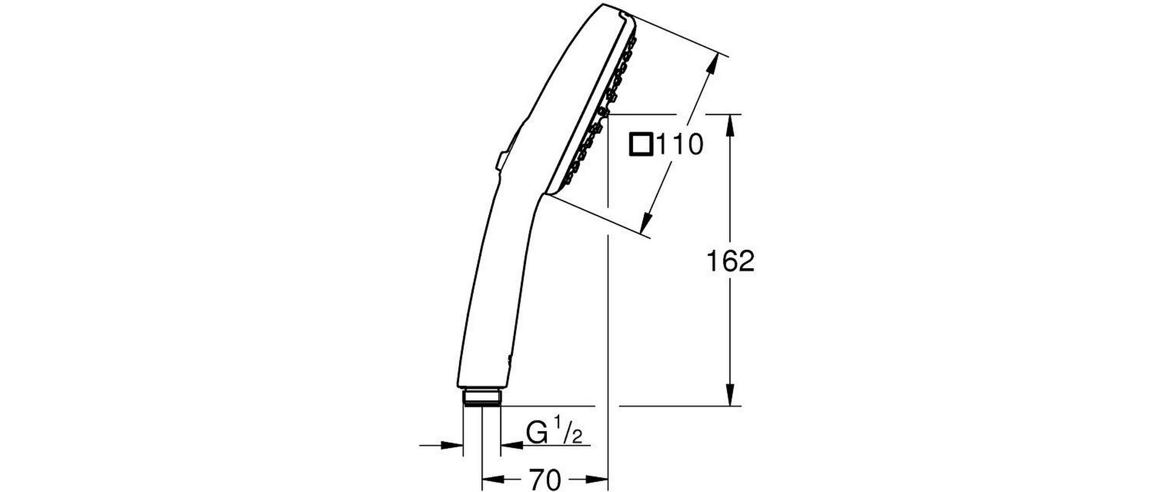 GROHE Handbrause Vitalio Comfort 110 Mattschwarz