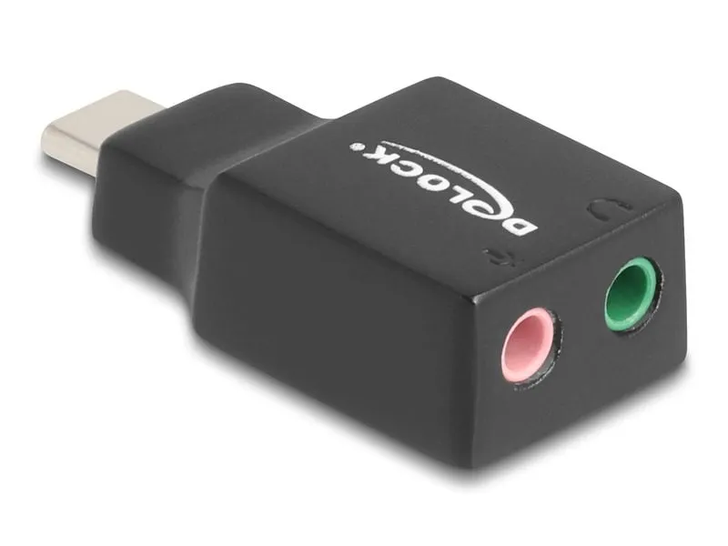 Delock Soundkarte USB-C Stecker - 2x3.5mm Klinke Plug & Play Delock Soundkarte USB-C Stecker - 2x3.5mm Klinke Plug & Play