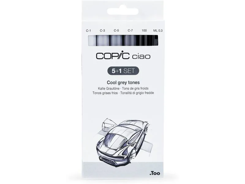 Copic Grafikmarker Ciao 5+1 Set Cool Grey