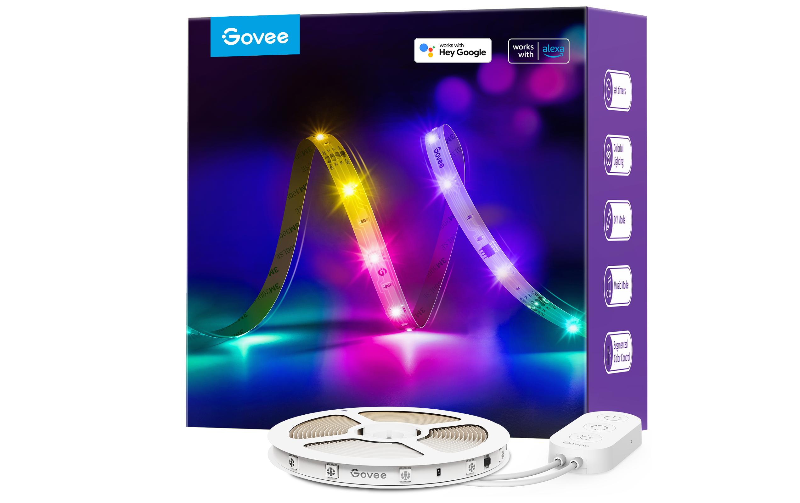 Govee LED Stripe Basic, 5 m, RGBIC, Wi-Fi + Bluetooth