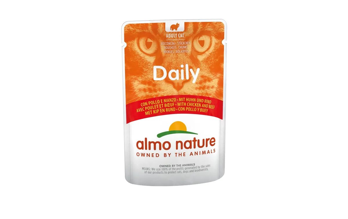 Almo Nature Nassfutter Daily mit Huhn und Rind, 70 g