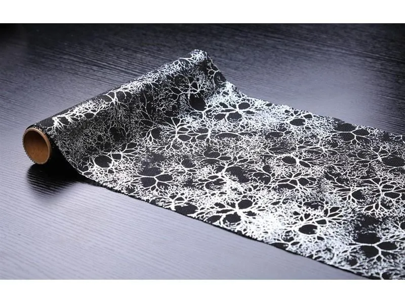 Dameco Dekostoff 36 x 300 cm, Weiss / Schwarz Dameco Dekostoff 36 x 300 cm, Weiss / Schwarz