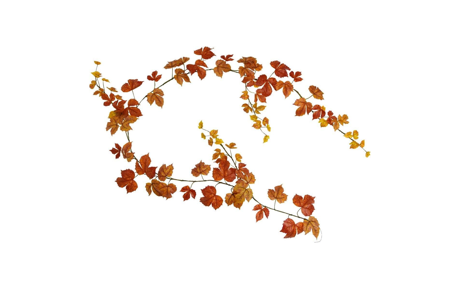 Botanic-Haus Kunstpflanze Ahorn Kunstgirlande Herbstorange, 180 cm