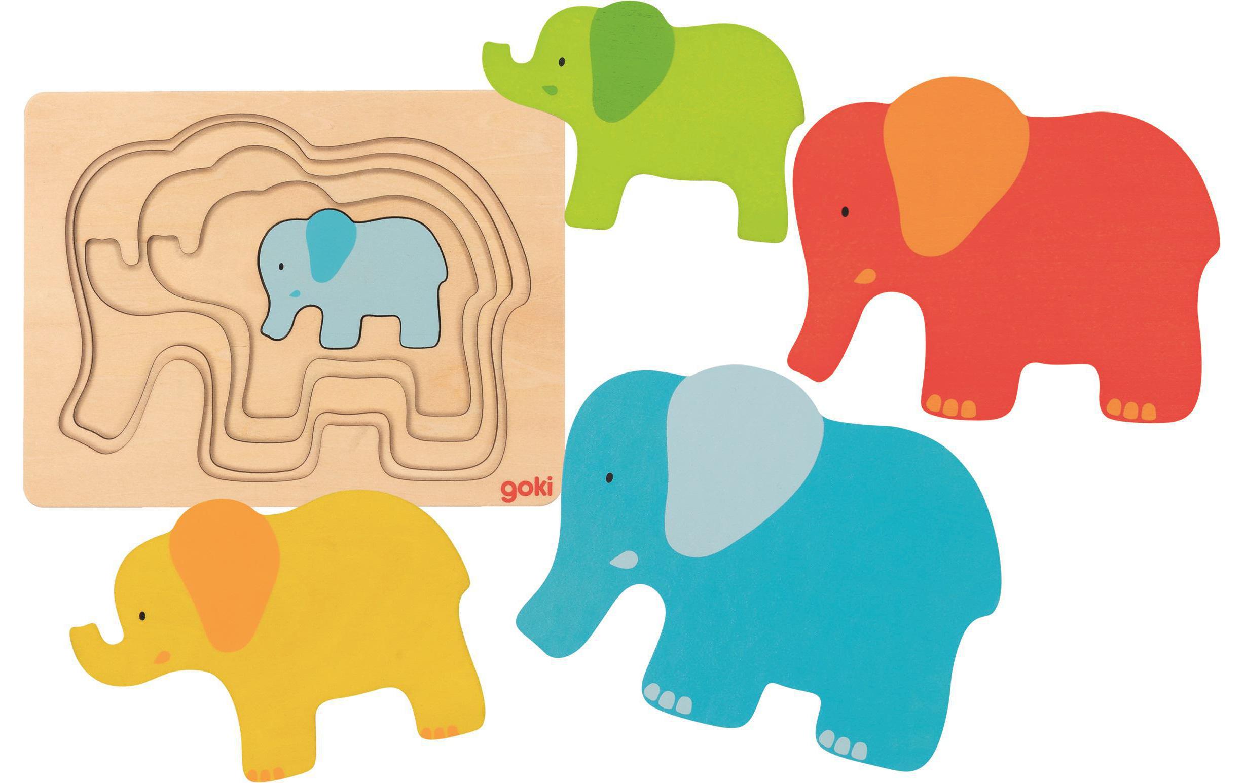Goki Holzpuzzle Elefant Goki Holzpuzzle Elefant