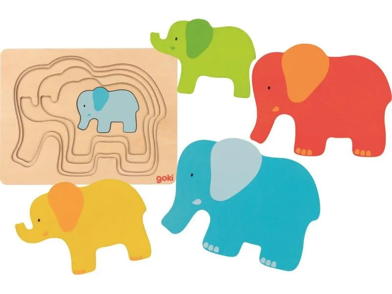 Goki Holzpuzzle Elefant