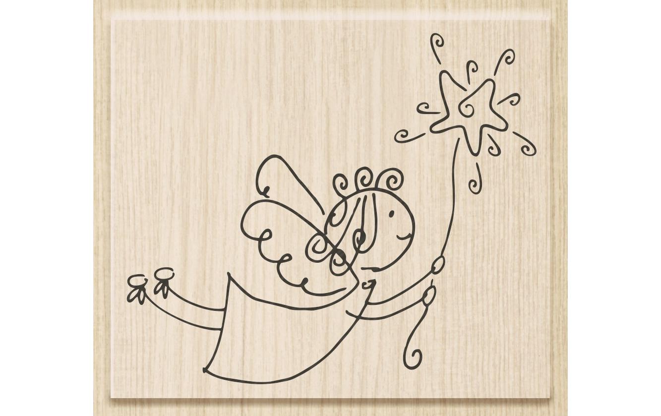 Heyda Stempel Engel, 7 x 6 cm