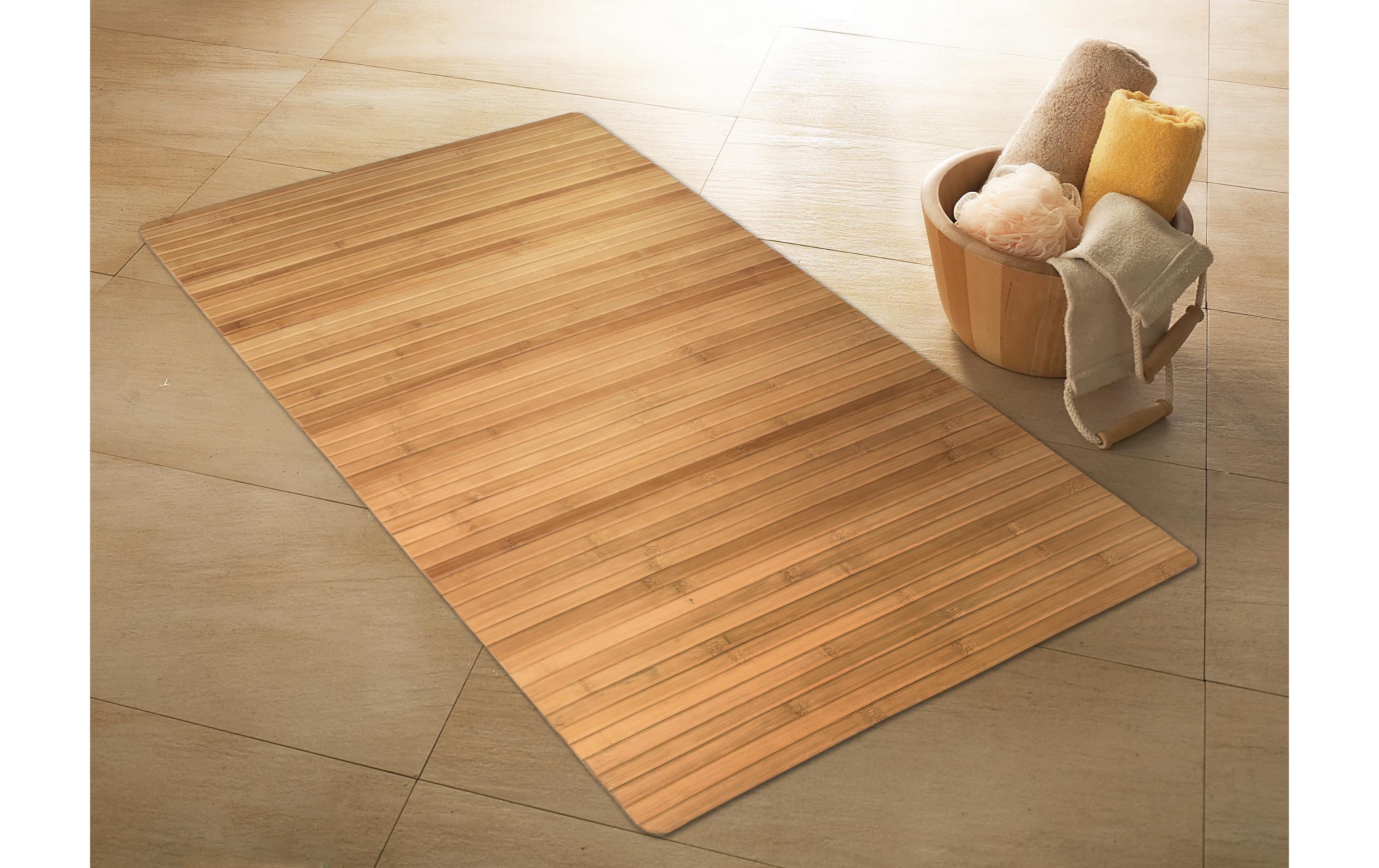Kleine Wolke Badteppich Palito Bambus 50 x 80 cm, Braun | 648316