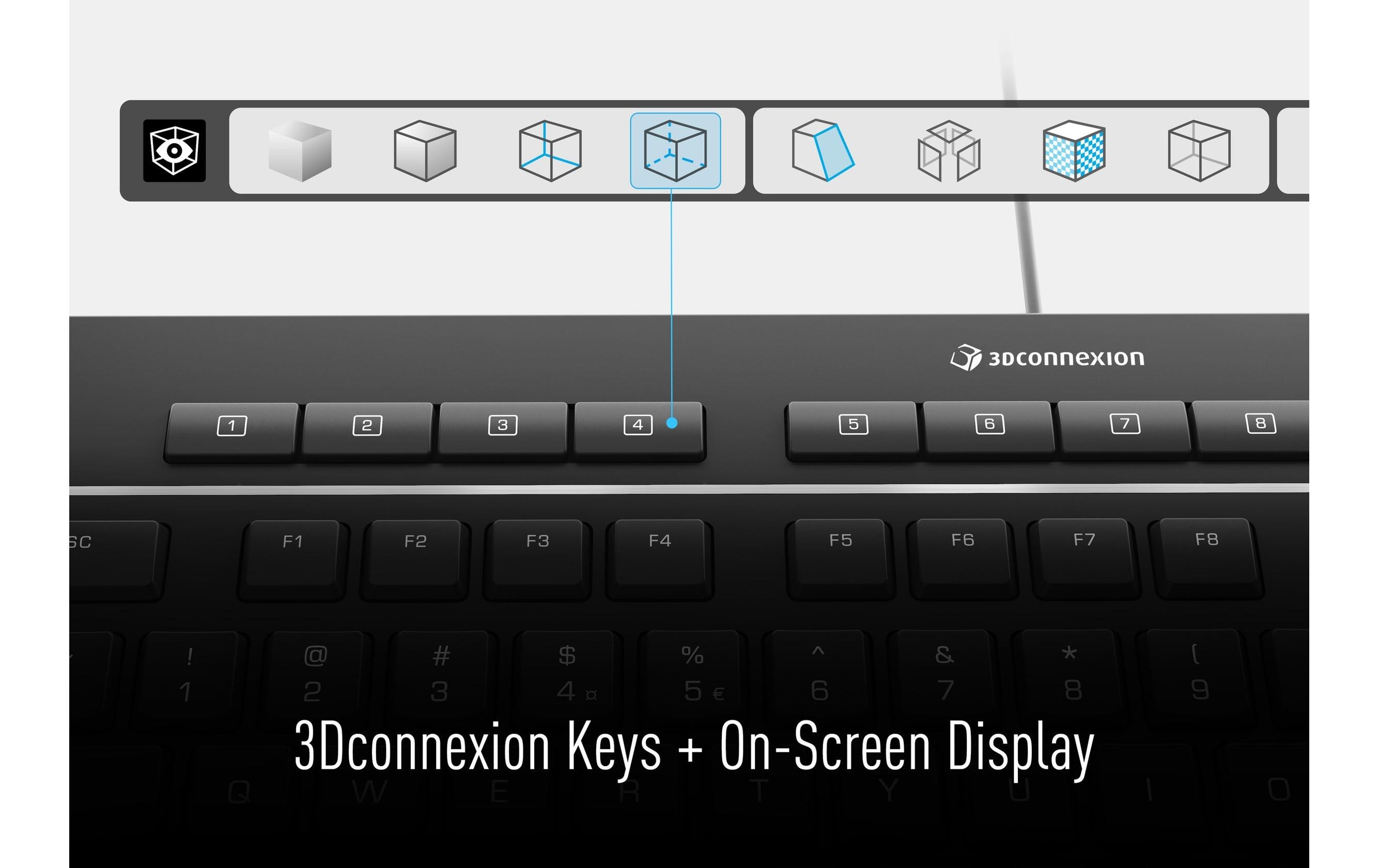 3Dconnexion Tastatur Keyboard Pro mit Numpad
