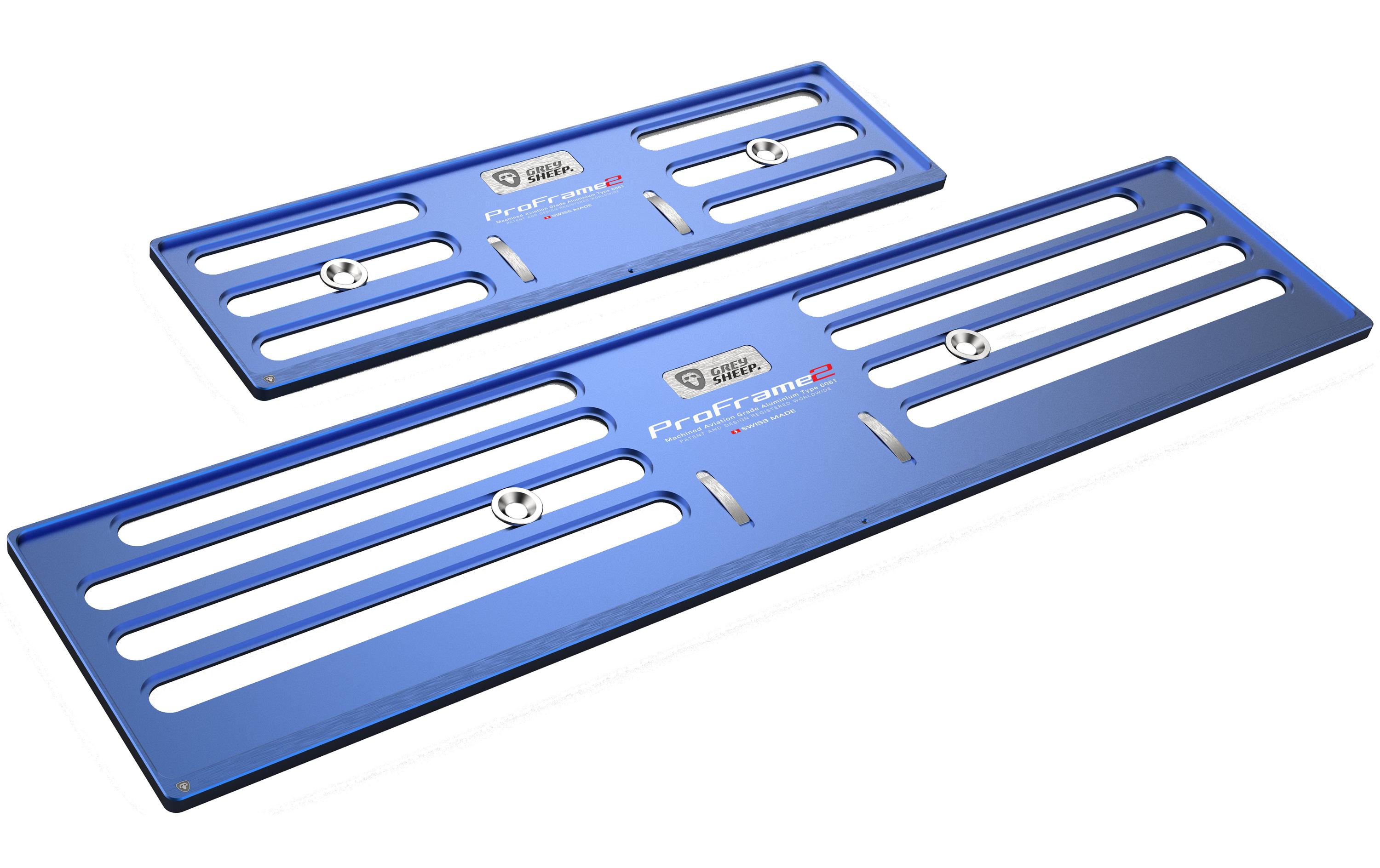 GREY SHEEP. Kennzeichenhalterset ProFrame 2, KFZ-lang, Deep Sea Blue GREY SHEEP. Kennzeichenhalterset ProFrame 2, KFZ-lang, Deep Sea Blue