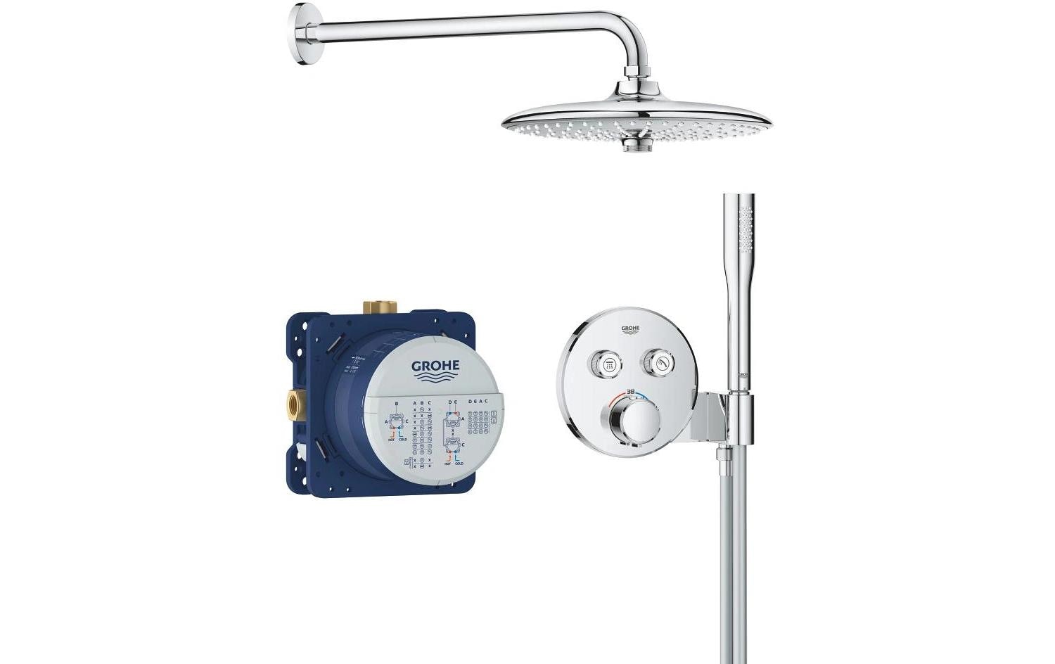 GROHE Precision SmartControl Unterputz Thermostat Chrom Rund