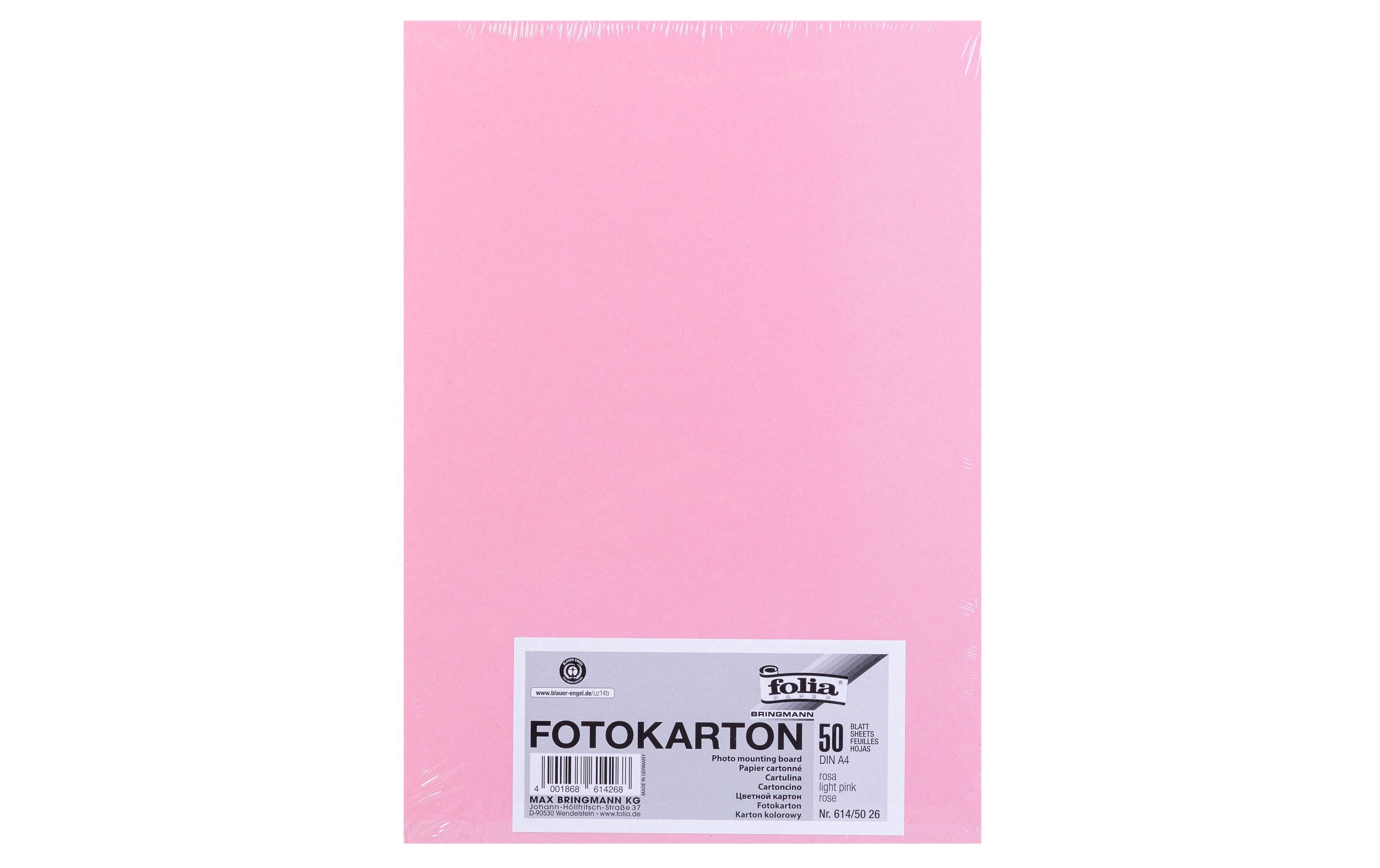 Folia Fotokarton A4, 300 g/m², 50 Blatt, Rosa