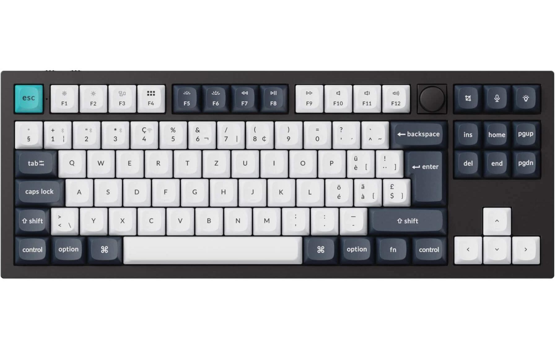 Keychron Gaming-Tastatur Q3 Max Black QMK Red Switch