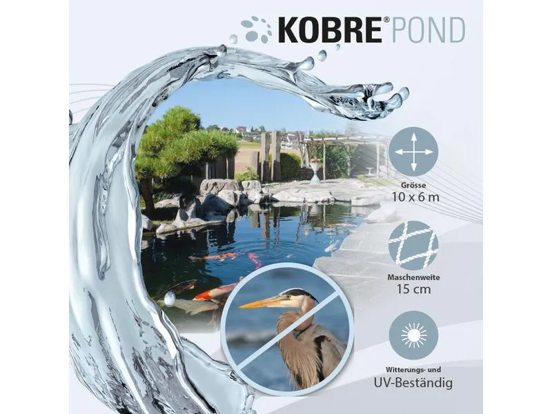 Kobre®Pond Reiherschreck Schutznetz 10 x 6 m