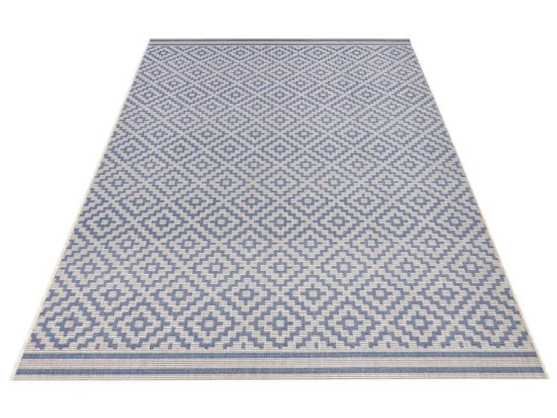 Hanse Home Raute In- & Outdoor Teppich 140 x 200 cm, Blau/Crème Hanse Home Raute In- & Outdoor Teppich 140 x 200 cm, Blau/Crème