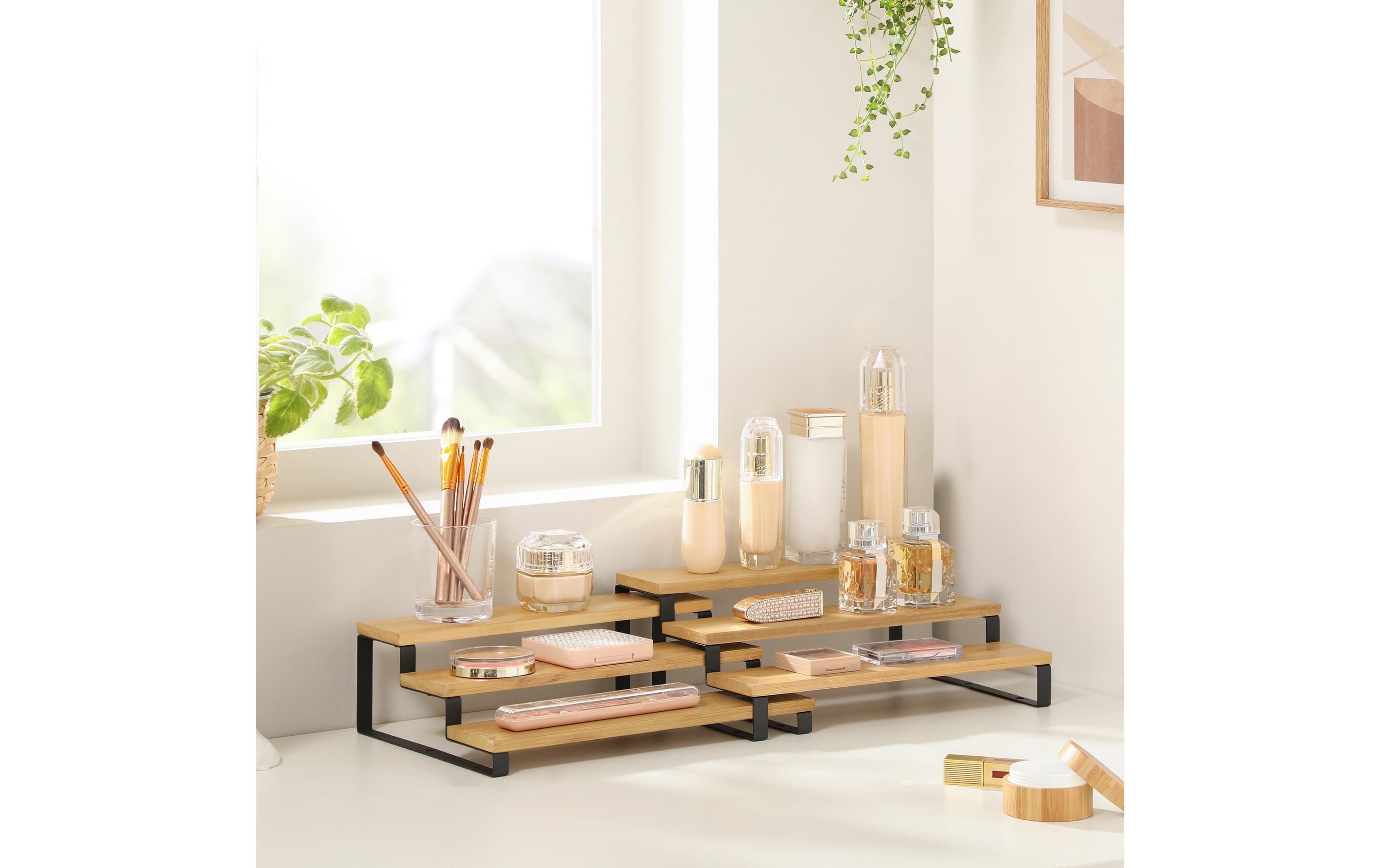 Songmics Küchenregal 2 Stück, Nature/Schwarz