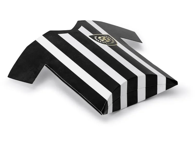 Partydeco Geschenkbox Fussballtrikot Schwarz/Weiss, 12 x 11 x 2.5 cm Partydeco Geschenkbox Fussballtrikot Schwarz/Weiss, 12 x 11 x 2.5 cm