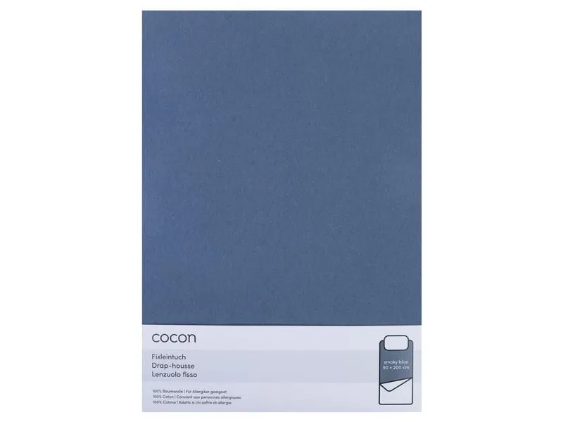 COCON Fixleintuch Jersey 90-100 x 200 cm, Smoky Blue COCON Fixleintuch Jersey 90-100 x 200 cm, Smoky Blue