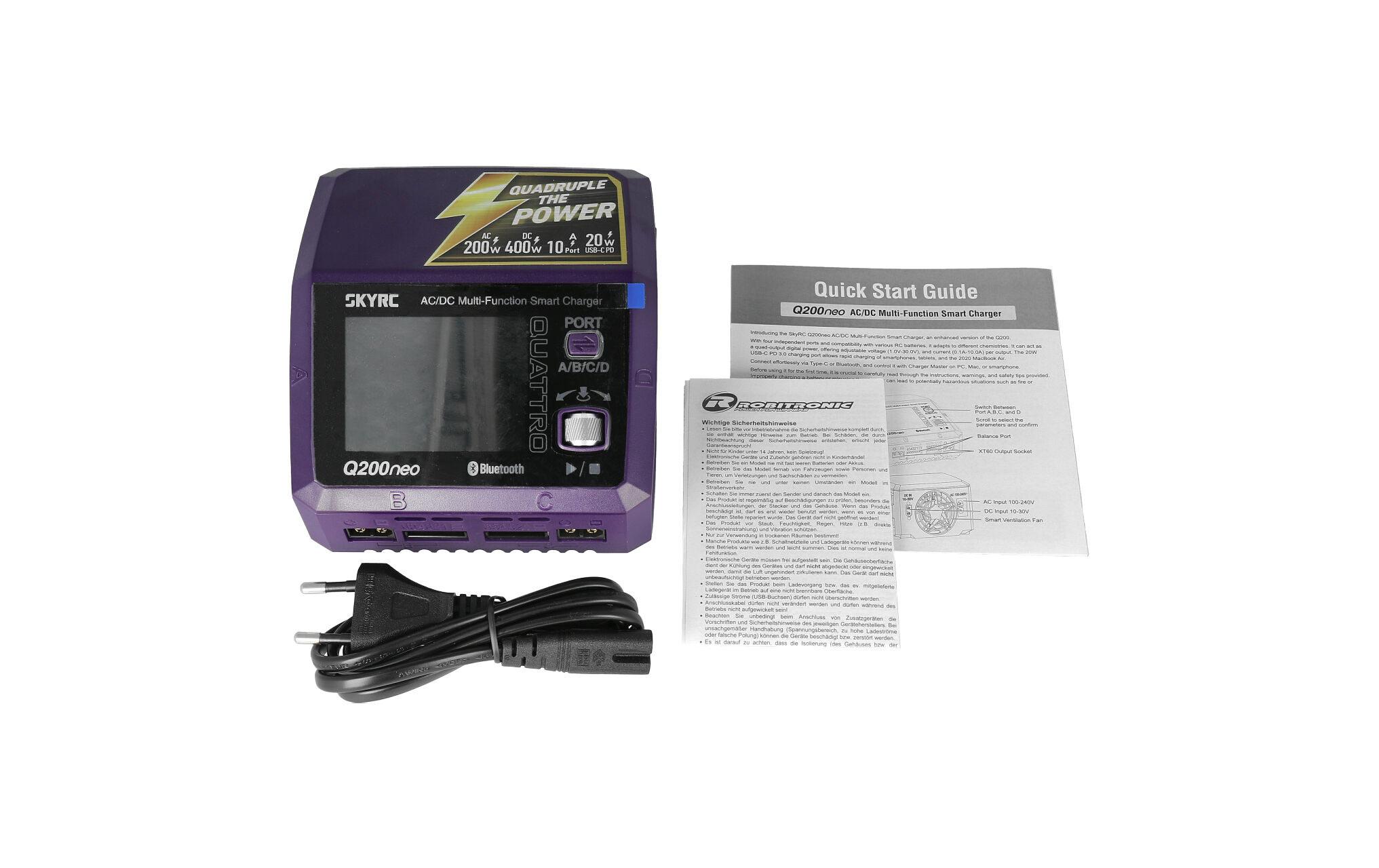 SKYRC Quad-Ladegerät Q200 Neo 200W AC / 400W DC, 1-6S