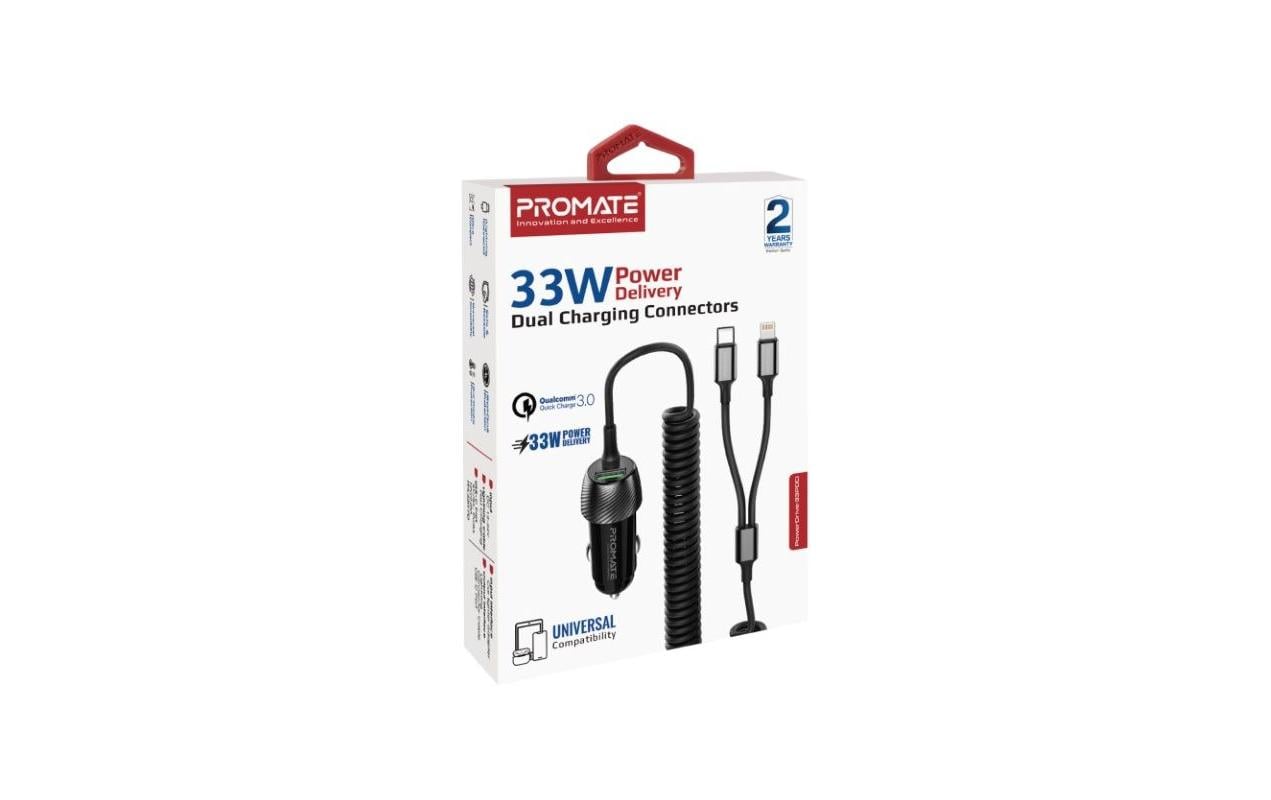 Promate Autoladegerät PowerDrive-33PDCI QC3.0, Car Charger