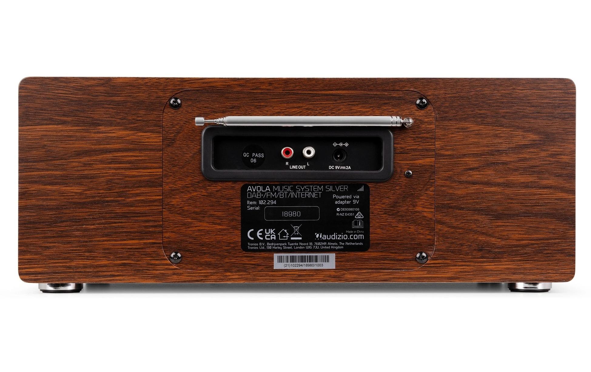 Audizio DAB+ Radio Avola Silber
