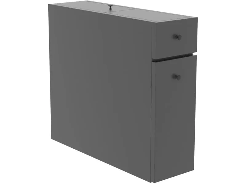 Woody Fashion Badezimmerregal Calencia 19 x 55 x 60 cm, Anthrazit