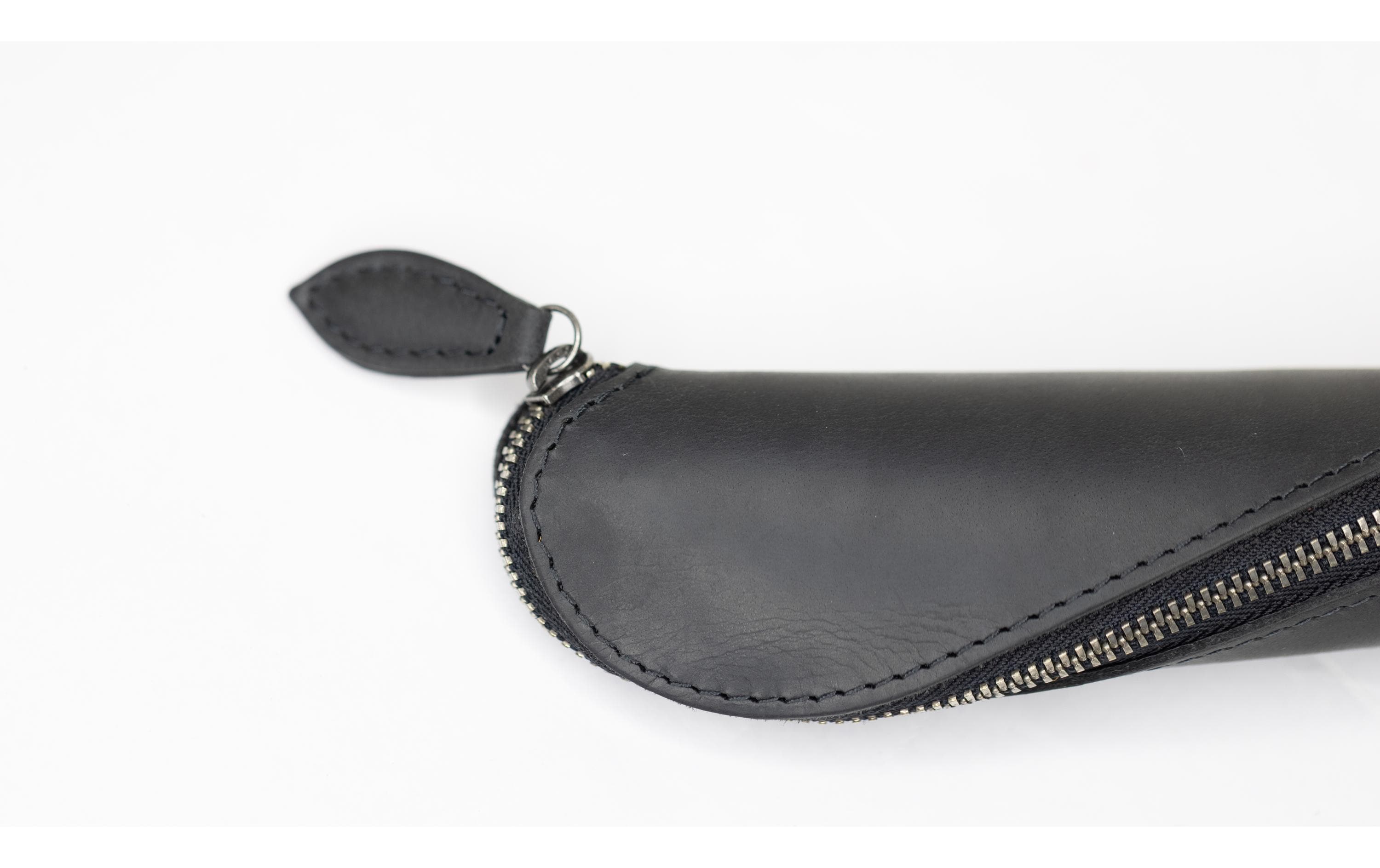Alpenleder Stifteetui Drahdi, Leder, Schwarz