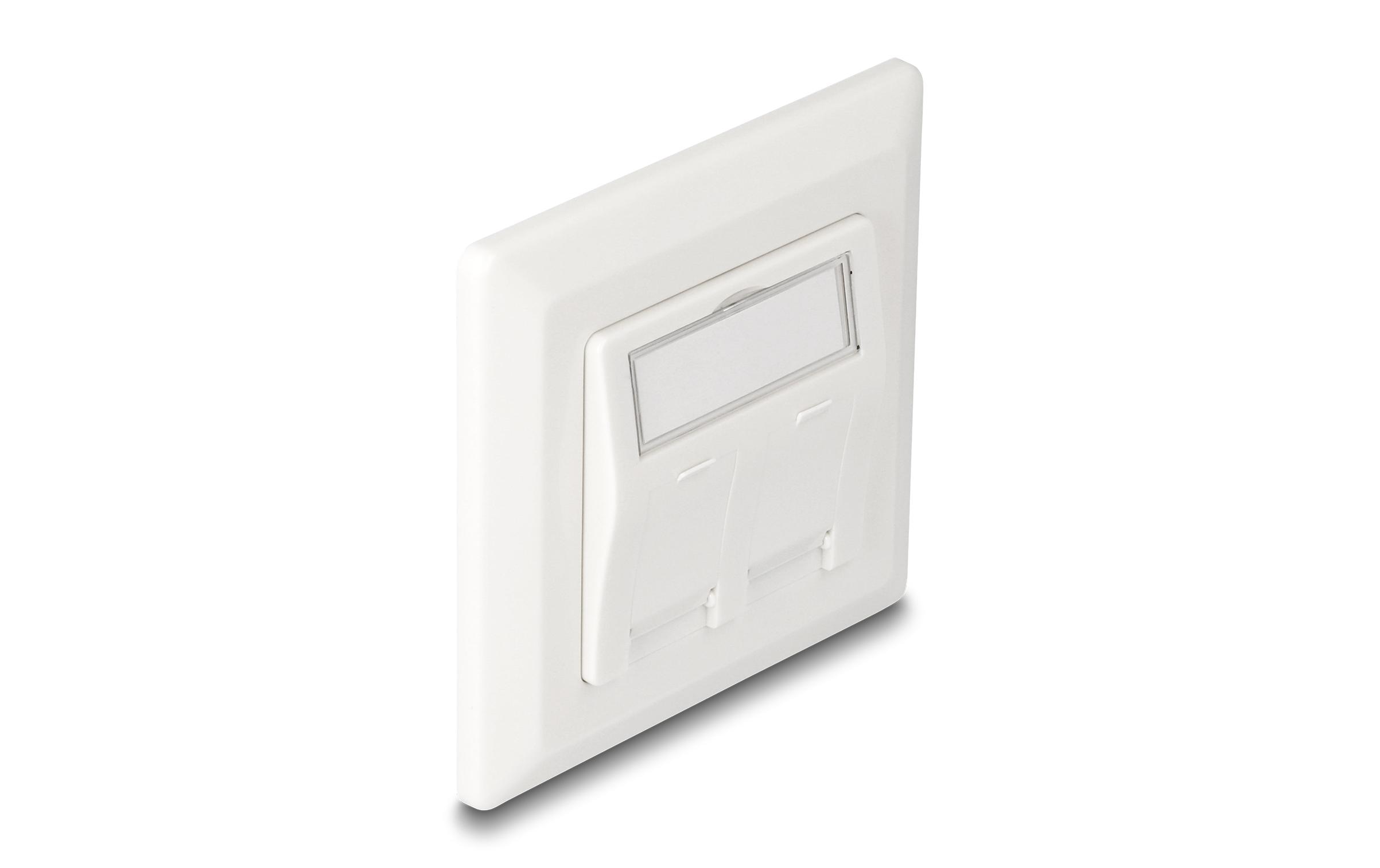 Delock Montageset Keystone 2 Port Anschlussdose