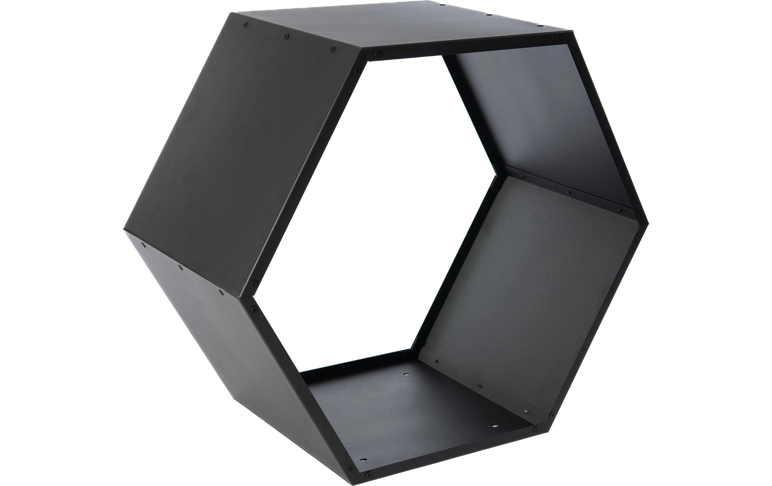 WESTMANN Kaminholzregal Biene Stahl Schwarz Wabenform