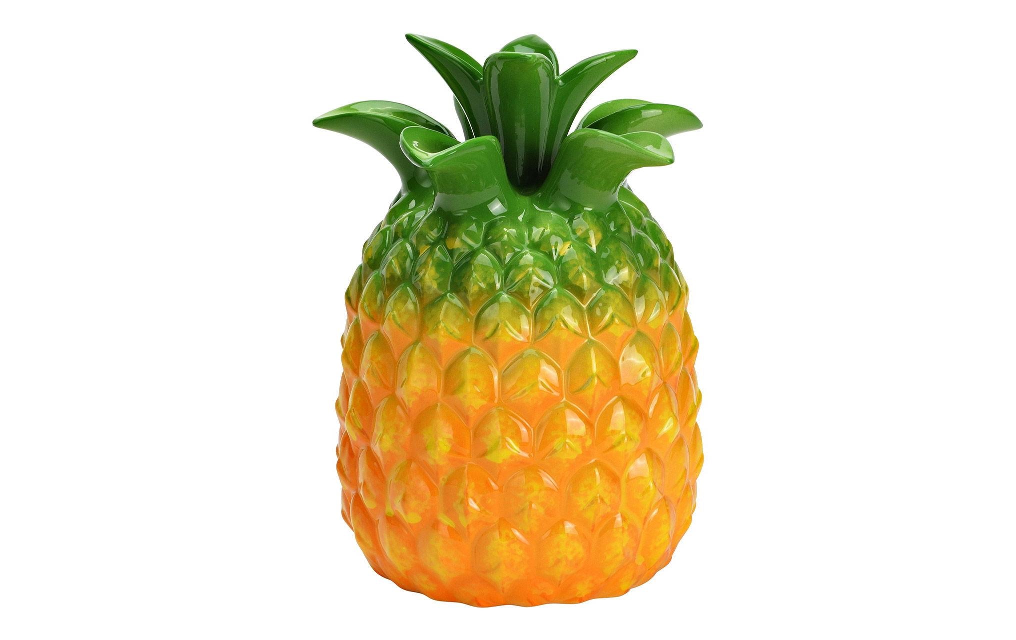 G. Wurm Vase Ananas 21 cm, Gelb/Grün