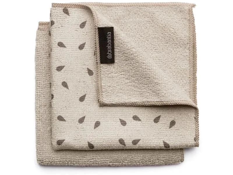 Brabantia Mikrofaser-Reinigungstuch 2 Stück, Beige