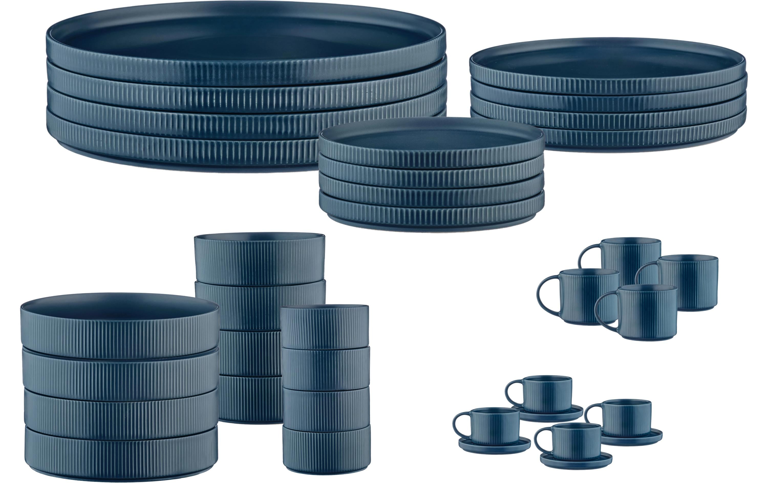 Björn Speise-Service Scandi, 36-teilig, Marineblau
