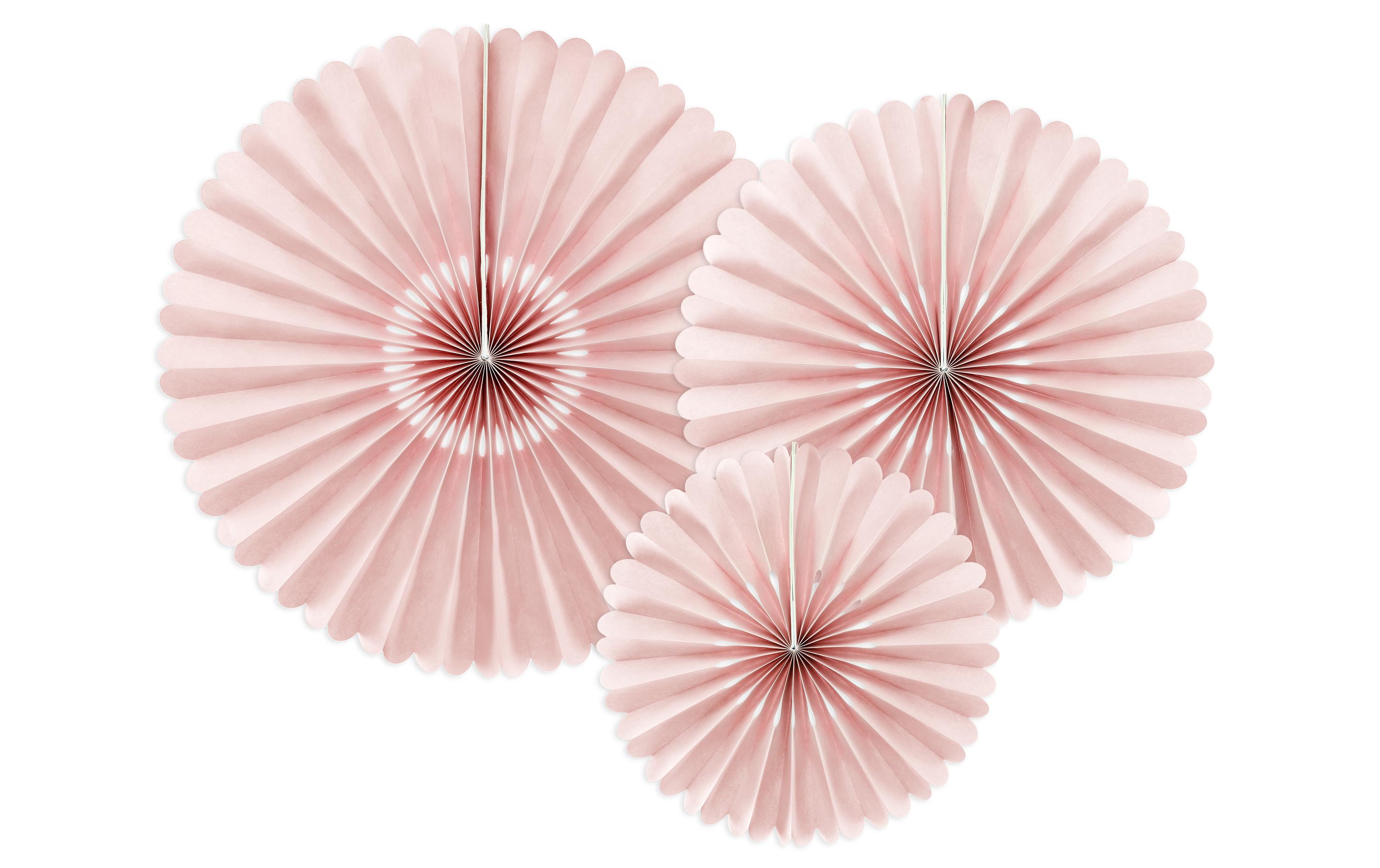 Partydeco Rosetten Pastell 3 Stück, Rosa Partydeco Rosetten Pastell 3 Stück, Rosa