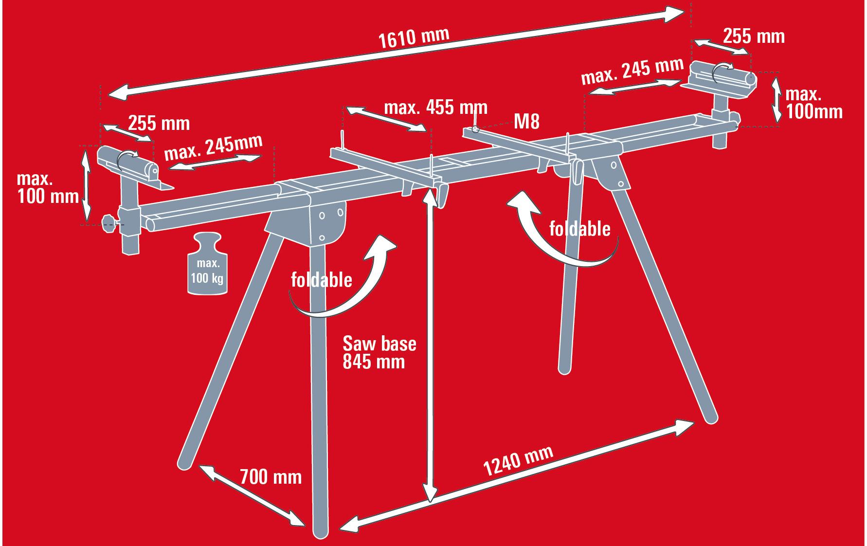 Einhell Kappsägen - Untergestell MSS 1610