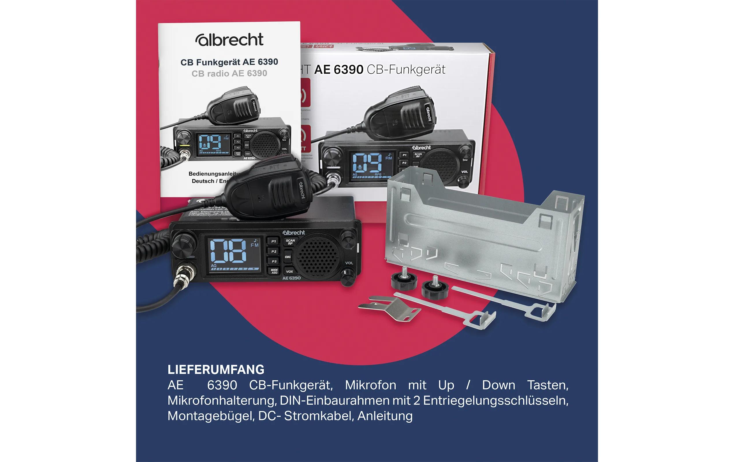 Albrecht CB Funkgerät AE6390, 12 / 24 Volt, 4 Watt, AM / FM