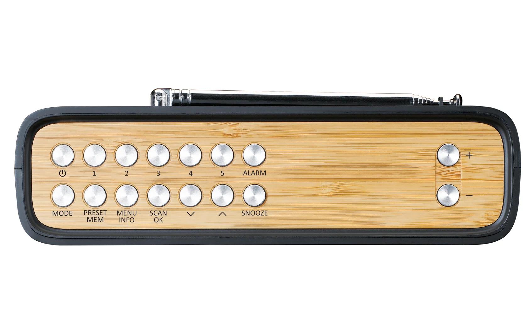 Lenco DAB+ Radio PDR-045 Bambus/Schwarz