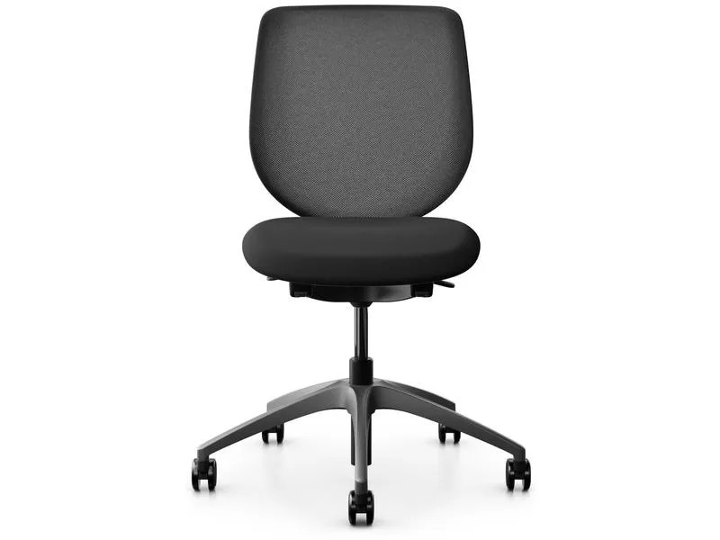 Giroflex Bürostuhl 313 mit Netzrücken, ohne Armlehnen, Schwarz