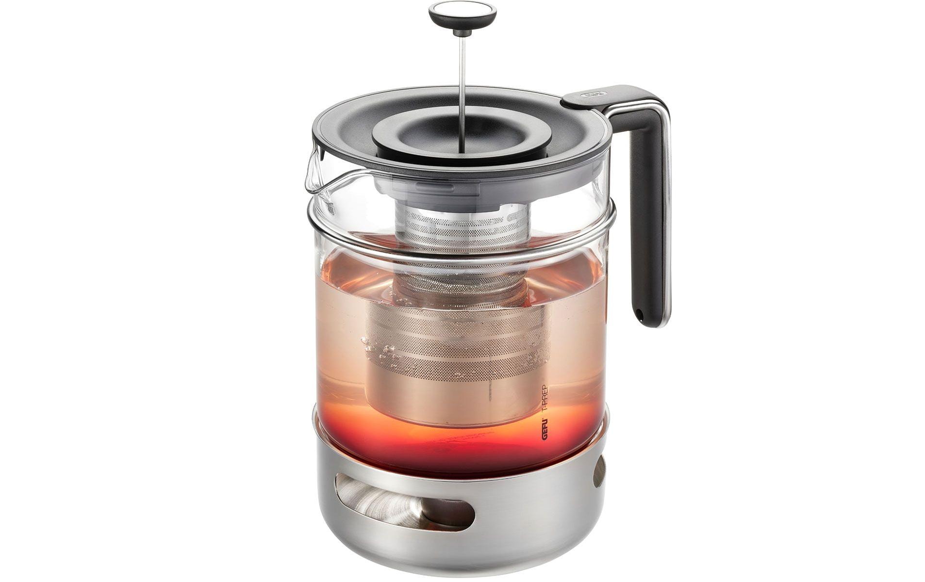 GEFU Tee-Set T-Prep 1.5 l, Schwarz/Silber/Transparent