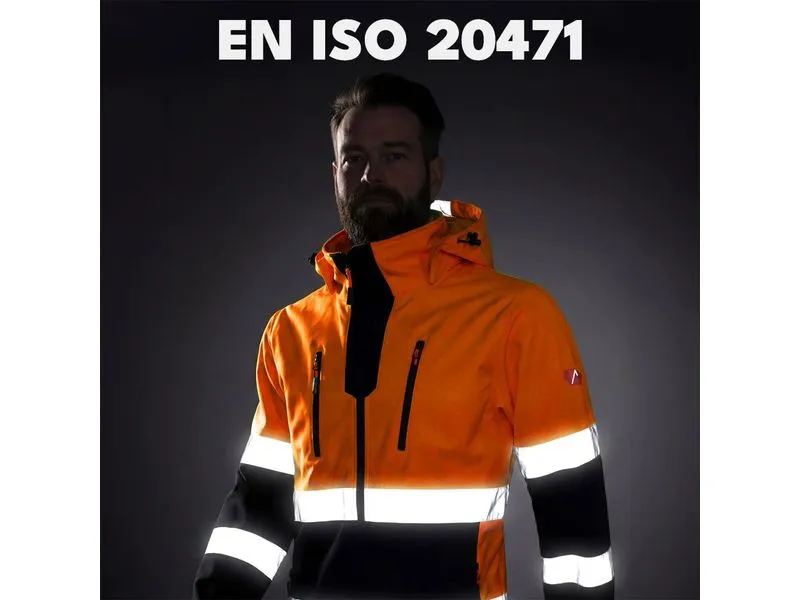 ACE ACE Neon Softshell-Warnjacke – L Neon, Softshell, Orange, L