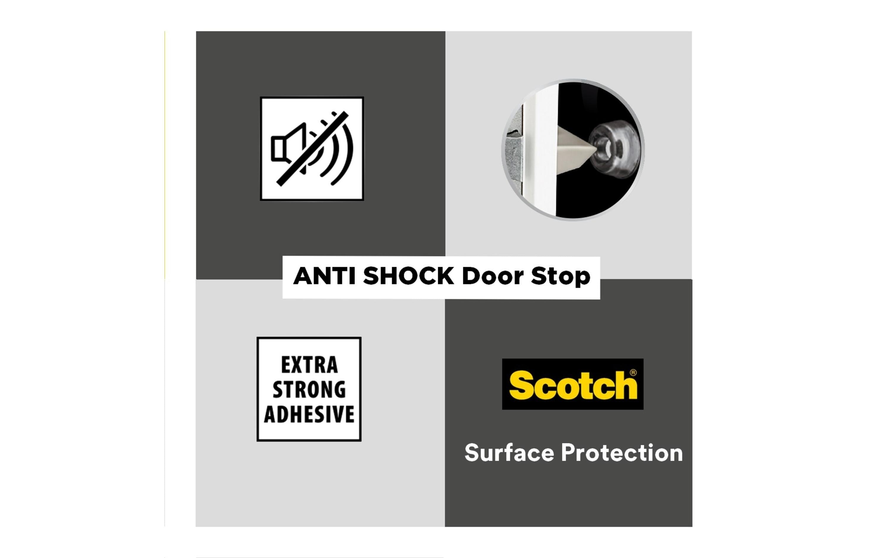 3M Schutzpuffer Anti Shock, 21 x 21 mm, Transparent, 6er Pack