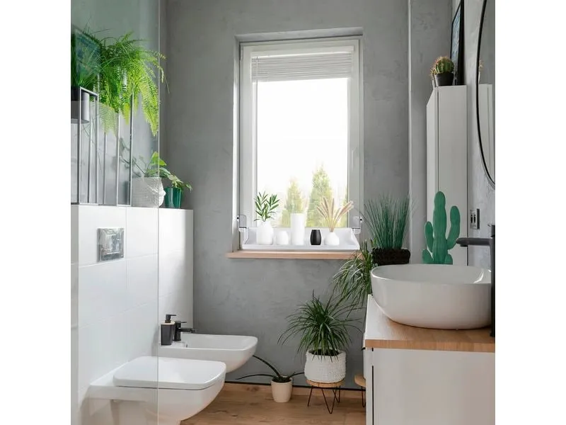 Frischluft Fensterbrett 65-107 cm, Weiss