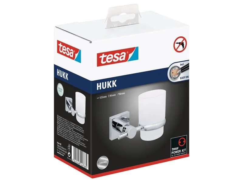 tesa Hukk Zahnbürstenhalter ohne Bohren, silber tesa Hukk Zahnbürstenhalter ohne Bohren, silber