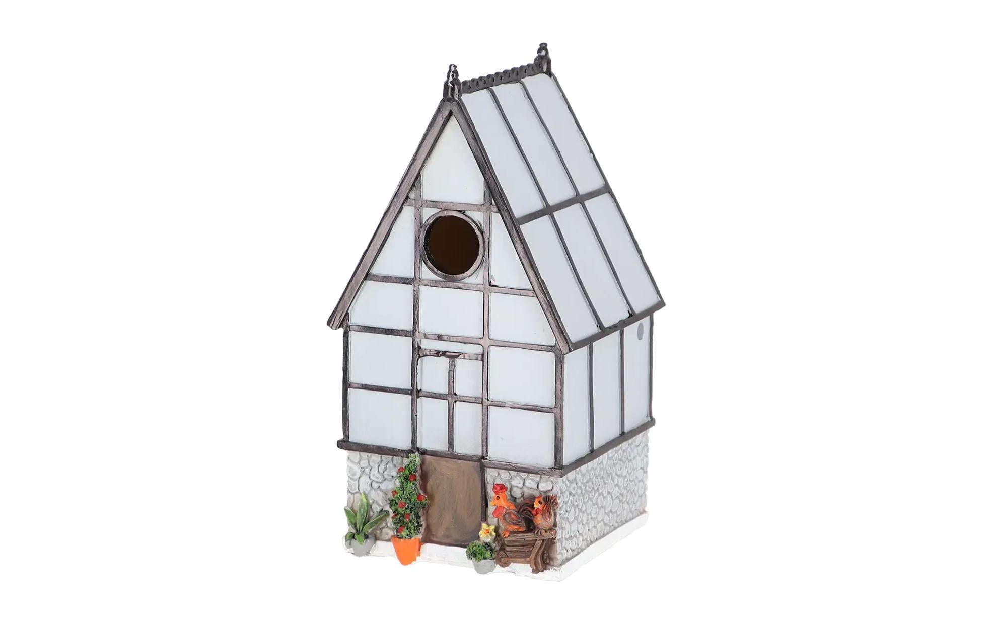Esschert Design Gewächshaus aus Polyresin und Sperrholz weiss mehrfarbig