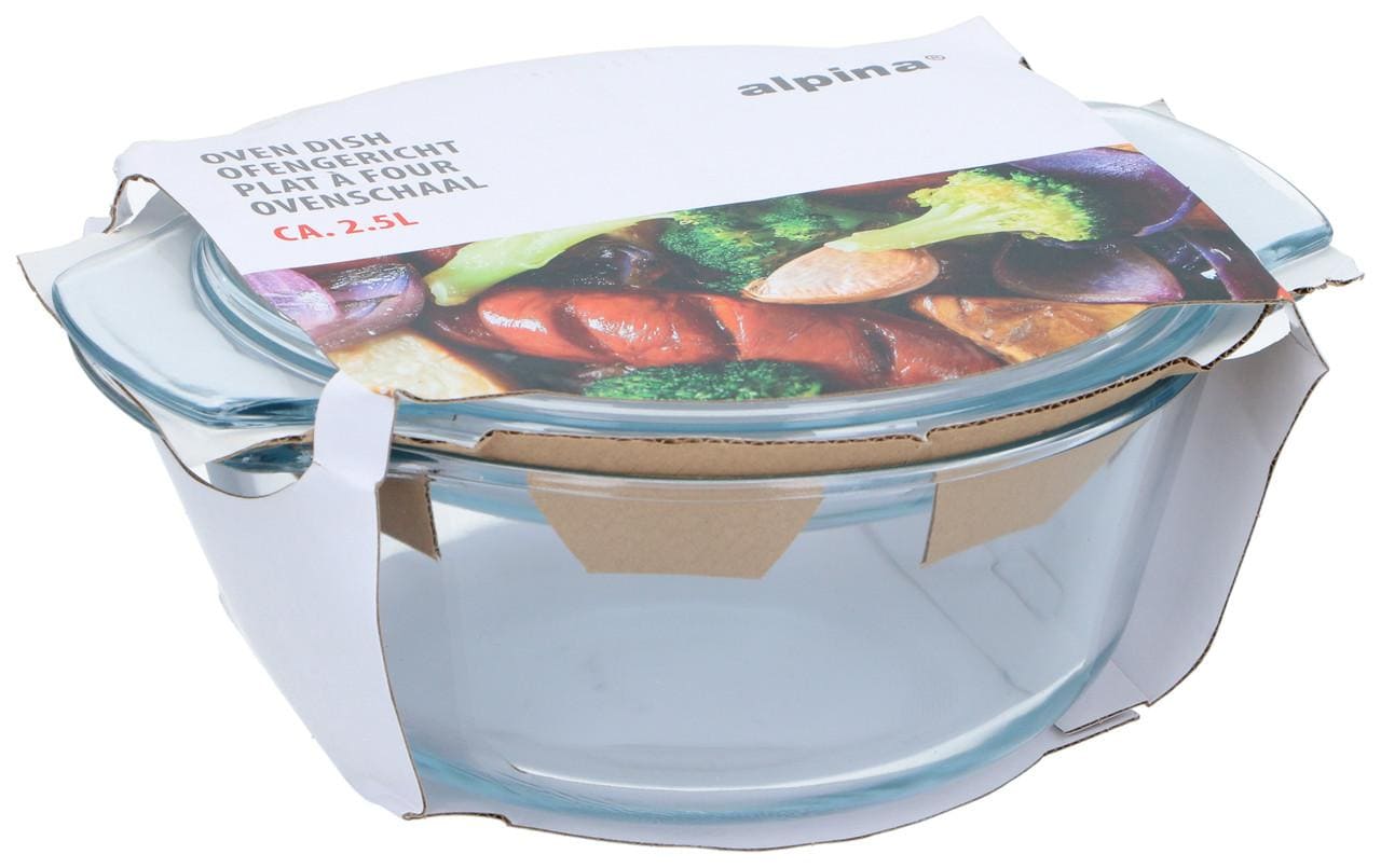 alpina Auflaufform 2.5 l Oval, Transparent