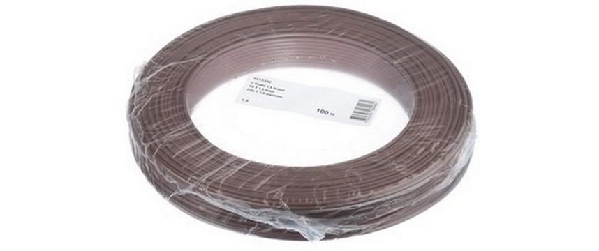 STEFFEN T-Draht 1.5 mm², 100 m Braun