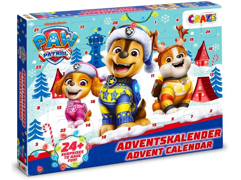 Craze CRAZE Adventskalender Paw Patrol mit 24 Überraschungen