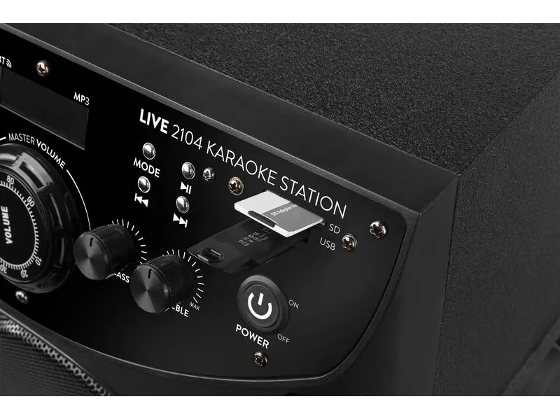 Fenton Lautsprecher LIVE2104 Karaoke Maschine Schwarz Fenton Lautsprecher LIVE2104 Karaoke Maschine Schwarz