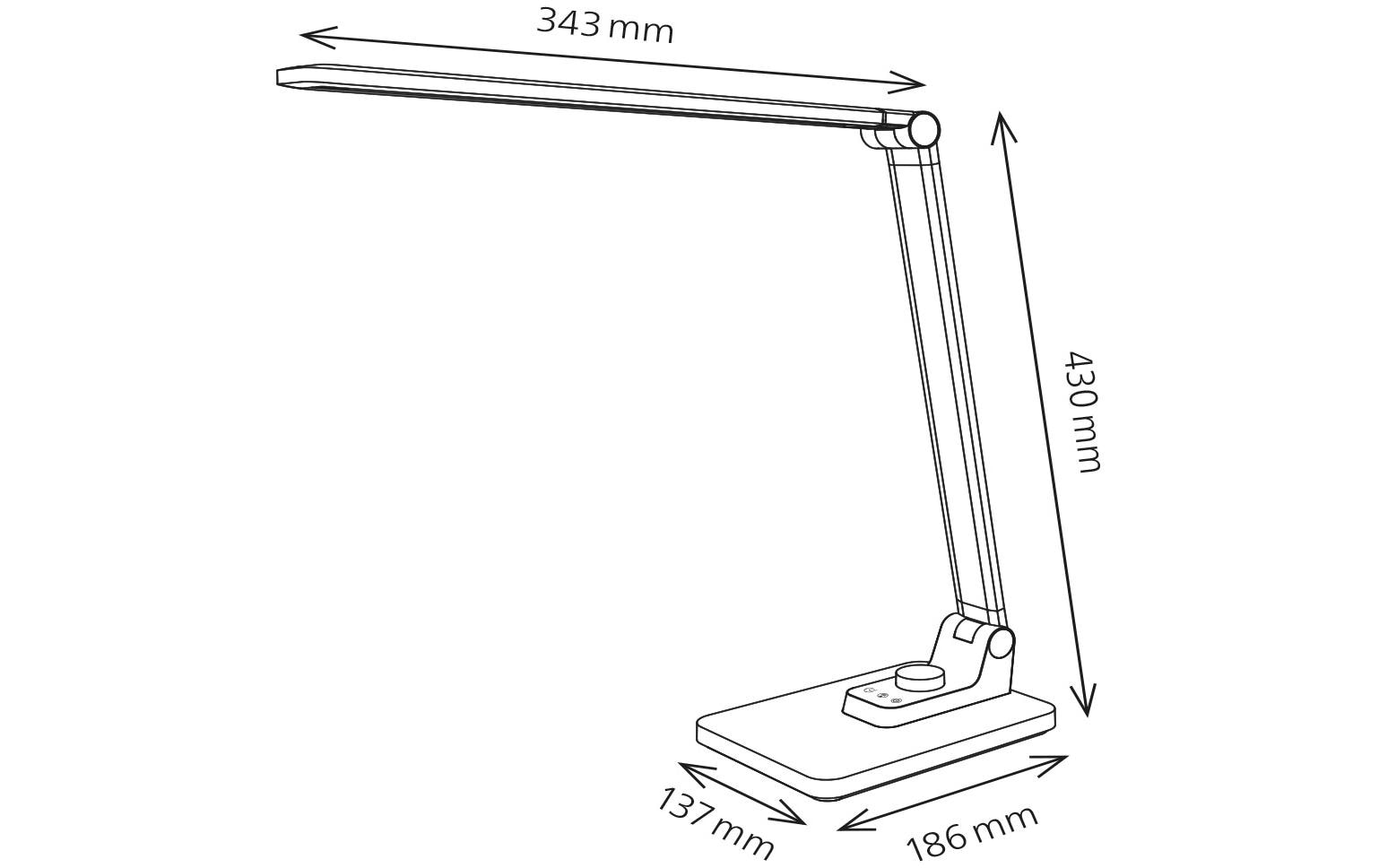 Hansa Schreibtischleuchte LED Breeze 9 W, 3000-5800 Kelvin, Silber