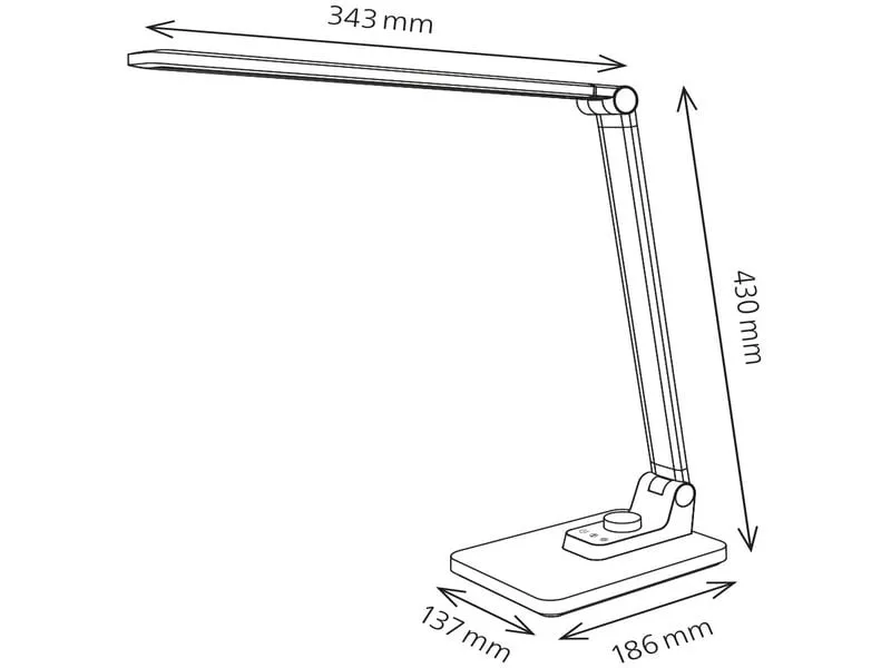 Hansa Schreibtischleuchte LED Breeze 9 W, 3000-5800 Kelvin, Grau
